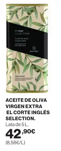 Supercor Aceite de oliva virgen extra el corte inglés selection oferta