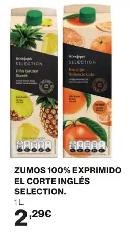 Supercor Zumos 100% exprimido el corte inglés selection. oferta