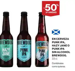 Supercor BREWDOG En cerveza punk ipa, hazy jane o punkipa sin alcohol oferta