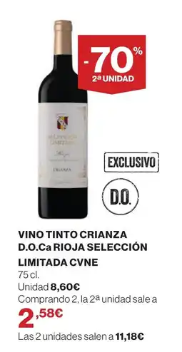 Supercor Vino tinto crianza d.o.ca rioja selección limitada cvne oferta