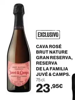 Supercor JUVÉ & CAMPS Cava rosé brut nature gran reserva, reserva de la familia oferta
