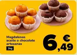 Supeco Magdalenas aceite o chocolate artesanas oferta