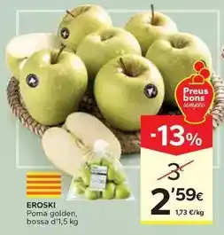 Caprabo Eroski - poma golden oferta