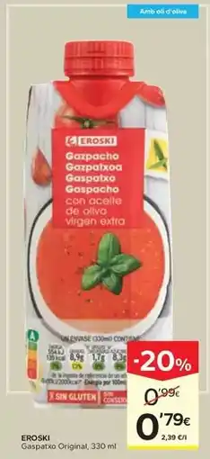 Caprabo Eroski - gaspatxo original oferta