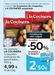 Caprabo La cocinera - croquetes artesanes de pernil ibèric, 400 g oferta