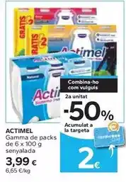 Caprabo Actimel - gamma de packs senyalada oferta