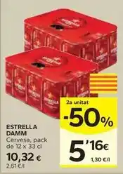 Caprabo Estrella damm - cervesa oferta