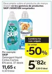 Caprabo Skip - detergent líquid ciclos cortos eficacia oferta