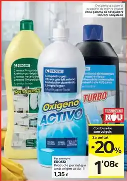 Caprabo Eroski - producte per netejar amb oxigen actiu oferta