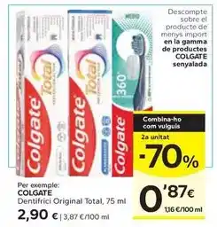 Caprabo Colgate - dentifrici original total oferta