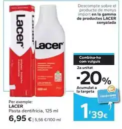 Caprabo Lacer - pasta dentifricia oferta