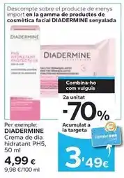 Caprabo Diadermine - crema de dia hidratant ph5 oferta