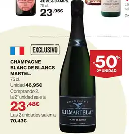 Supercor Champagne blanc de blancs martel oferta