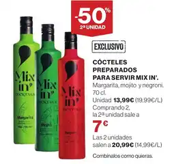 Supercor MIX IN Cócteles preparados para servir oferta
