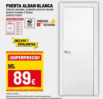 Puerta aldan blanca