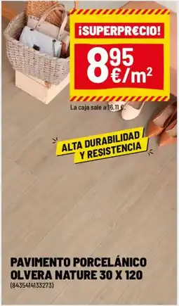 Brico Depôt Pavimento porcelánico olvera nature 30 x 120 oferta