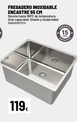 Brico Depôt Fregadero inoxidable encastre 55 cm oferta