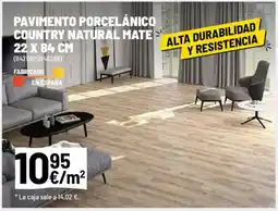 Brico Depôt Pavimento porcelánico country natural mate 22 x 84 cm oferta