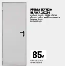 Brico Depôt PUERTA SERVICIO BLANCA 210X80 oferta