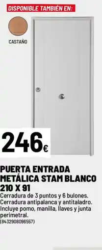 Brico Depôt Puerta entrada metálica stam blanco 210 x 91 oferta