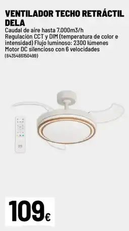 Brico Depôt Ventilador techo retractil dela oferta