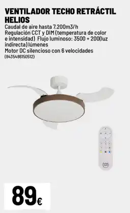 Brico Depôt Ventilador techo retráctil helios oferta