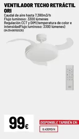 Brico Depôt Ventilador techo retractil ori oferta