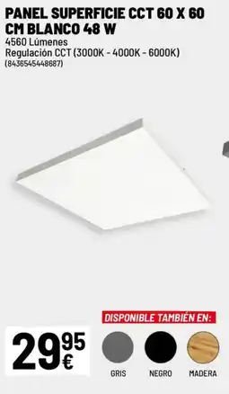 Brico Depôt Panel superficie cct 60 x 60 cm blanco 48 w oferta