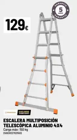 Brico Depôt Magnusson - escalera multiposicion telescopica aluminio 4x4 oferta