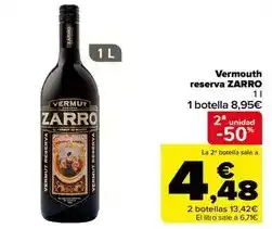 Carrefour Zarro - vermouth reserva oferta
