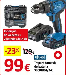 Bauhaus SCHEPPACH Trepant tornavís de bateria 'C-CDTB74/2-X' oferta