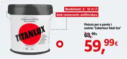 Bauhaus TITANLUX Pintura per a parets i sostres 'Cobertura Total Eco' oferta