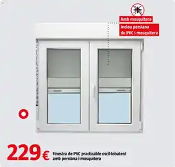 Bauhaus Finestra de PVC practicable oscil·lobatent amb persiana i mosquitera oferta
