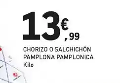 E.Leclerc Pamplonica - chorizo o salchichon pamplona oferta