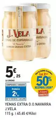 E.Leclerc J. vela - yemas extra d.o. navarra oferta