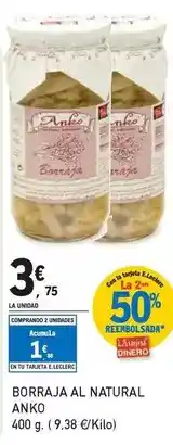 E.Leclerc Anko - borraja al natural oferta