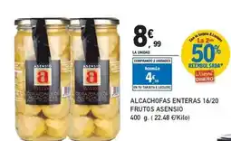 E.Leclerc Asensio - alcachofas enteras 16/20 frutos oferta