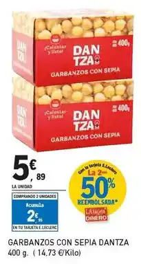 E.Leclerc Dantza - garbanzos con sepia oferta