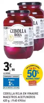 E.Leclerc Maestros aceituneros - cebolla roja en vinagre oferta