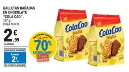 E.Leclerc Cola cao - galletas banadas en chocolate. 157 g oferta