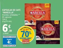 E.Leclerc Marcilla - cápsulas de café. distintas variedades. 20 cápsulas. 104 g oferta