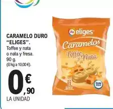 E.Leclerc Ifa eliges - caramelo duro. toffee y nata o nata y fresa. 90 g oferta