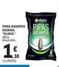 E.Leclerc Ifa eliges - pipas gigantes aguasal. 200 g oferta