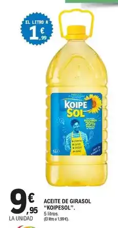E.Leclerc Koipesol - aceite de girasol. 5 litros oferta