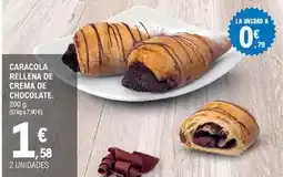 E.Leclerc Caracola rellena de crema de chocolate. 200 g oferta