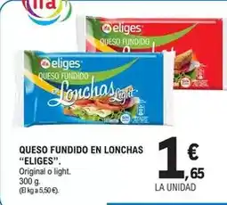 E.Leclerc Ifa eliges - queso fundido en lonchas oferta