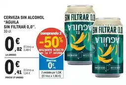 E.Leclerc El águila - cerveza sin alcohol sin filtrar 0.0 oferta