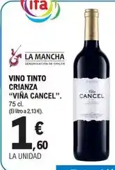 E.Leclerc Viña cancel - vino tinto crianza. 75 cl oferta