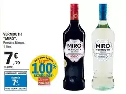 E.Leclerc Miró - vermouth. rosso o bianco. 1 litro oferta