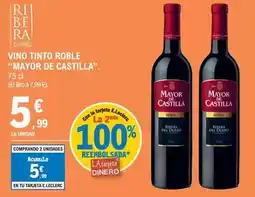 E.Leclerc Mayor de castilla - vino tinto roble. 75 cl oferta